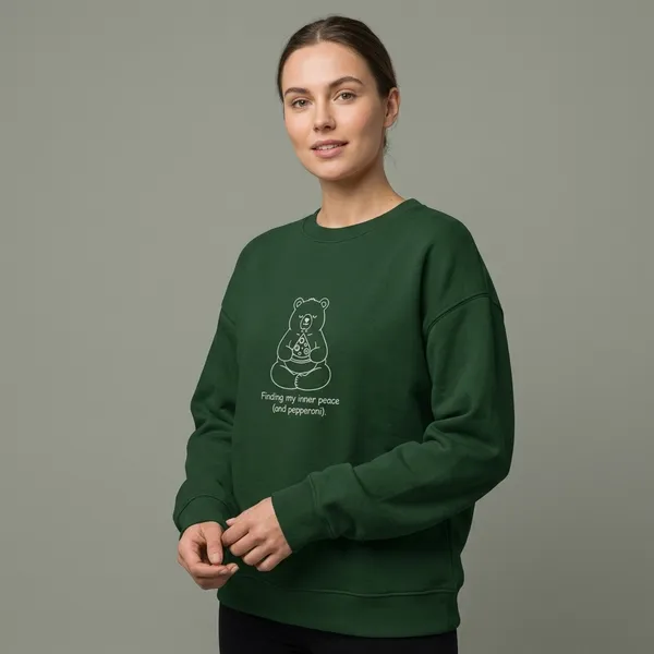 Inner_Peace_Oversized_Sweatshirt_Bottle_Green
