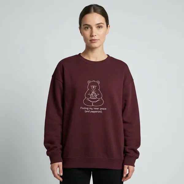 Inner_Peace_Oversized_Sweatshirt_Maroon