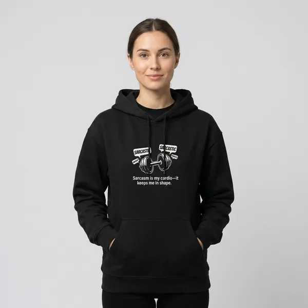Sarcasm_Is_My_Cardio_Hoodie_Black