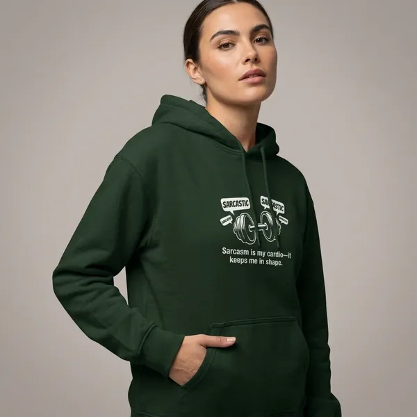 Sarcasm_Is_My_Cardio_Hoodie_Bottle_Green
