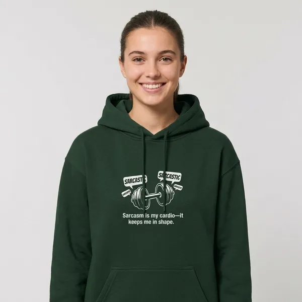 Sarcasm_Is_My_Cardio_Hoodie_Bottle_Green