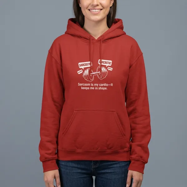 Sarcasm_Is_My_Cardio_Hoodie_Red