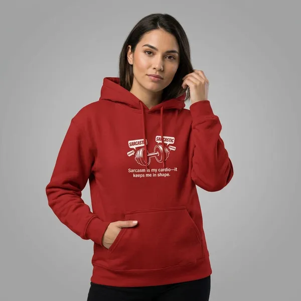 Sarcasm_Is_My_Cardio_Hoodie_Red