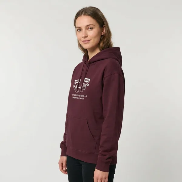 Sarcasm_Is_My_Cardio_Hoodie_Maroon