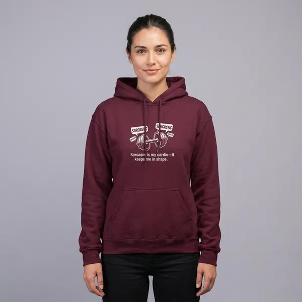 Sarcasm_Is_My_Cardio_Hoodie_Maroon