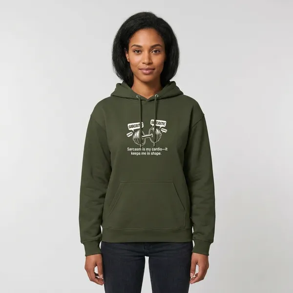 Sarcasm_Is_My_Cardio_Hoodie_Olive_Green