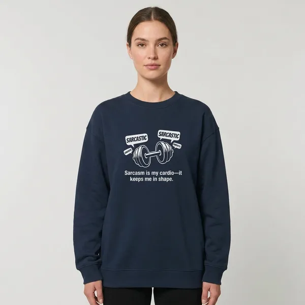 Sarcasm_Is_My_Cardio_Oversized_Sweatshirt_Navy_Blue