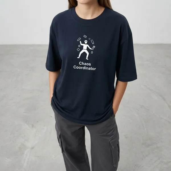 Chaos_Coordinator_Oversized_Classic_T_Shirt_Navy_Blue