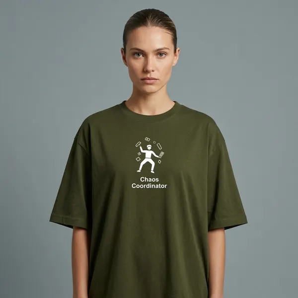 Chaos_Coordinator_Oversized_Classic_T_Shirt_Olive_Green