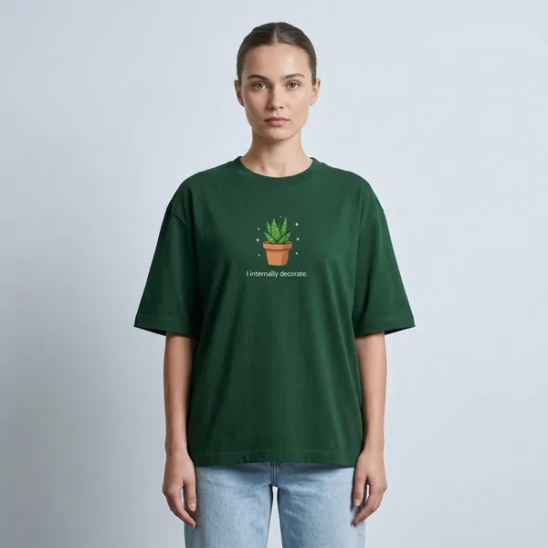 Internally_Decorate_Oversized_Classic_T_Shirt_Bottle_Green