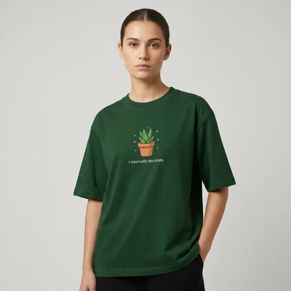 Internally_Decorate_Oversized_Classic_T_Shirt_Bottle_Green