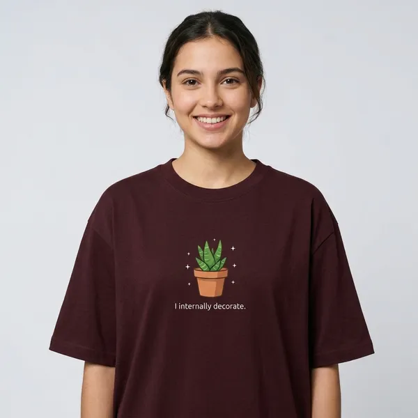 Internally_Decorate_Oversized_Classic_T_Shirt_Maroon