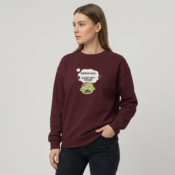 Error_404_Oversized_Sweatshirt_Maroon