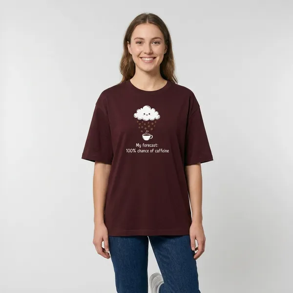 Forecast_Oversized_Classic_T_Shirt_Maroon