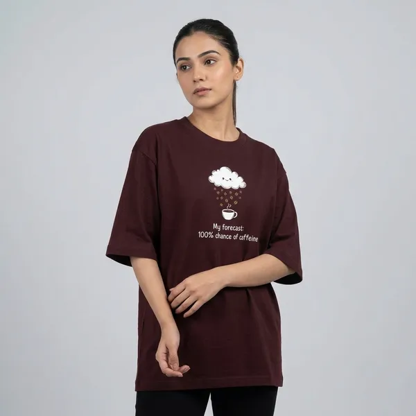 Forecast_Oversized_Classic_T_Shirt_Maroon