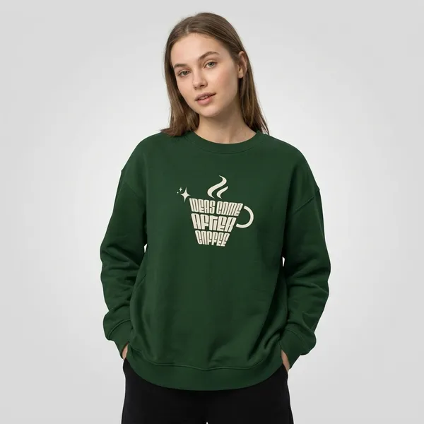 Ideas_Come_After_Coffee_Oversized_Sweatshirt_Bottle_Green