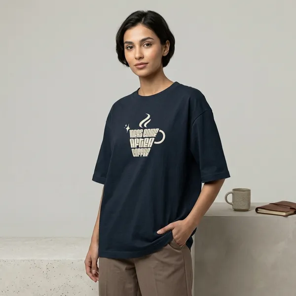 Ideas_Come_After_Coffee_Oversized_Classic_T_Shirt_Navy_Blue