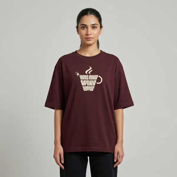 Ideas_Come_After_Coffee_Oversized_Classic_T_Shirt_Maroon