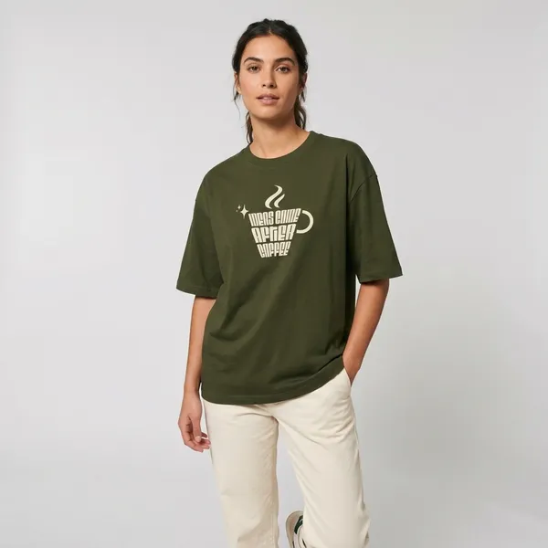 Ideas_Come_After_Coffee_Oversized_Classic_T_Shirt_Olive_Green
