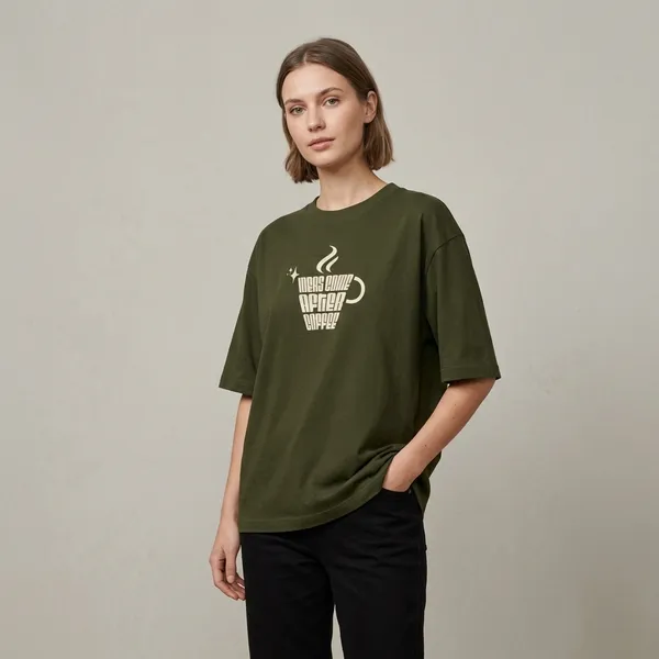 Ideas_Come_After_Coffee_Oversized_Classic_T_Shirt_Olive_Green