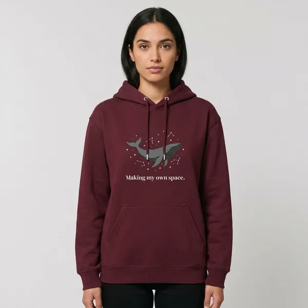 Making_My_Own_Space_Unisex_Hoodie_Maroon