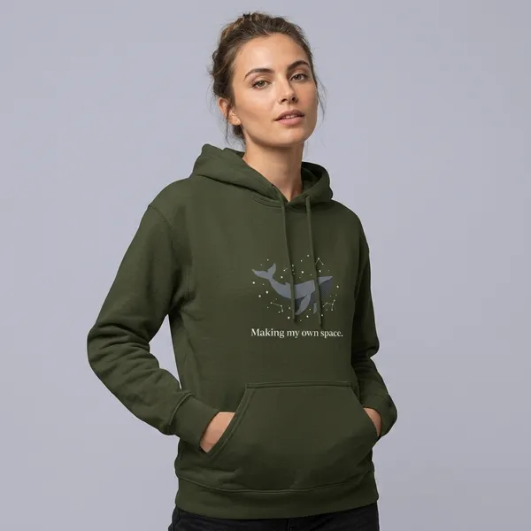 Making_My_Own_Space_Unisex_Hoodie_Olive_Green