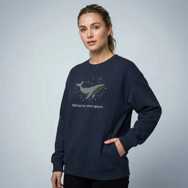 Making_My_Own_Space_Oversized_Sweatshirt_Navy_Blue