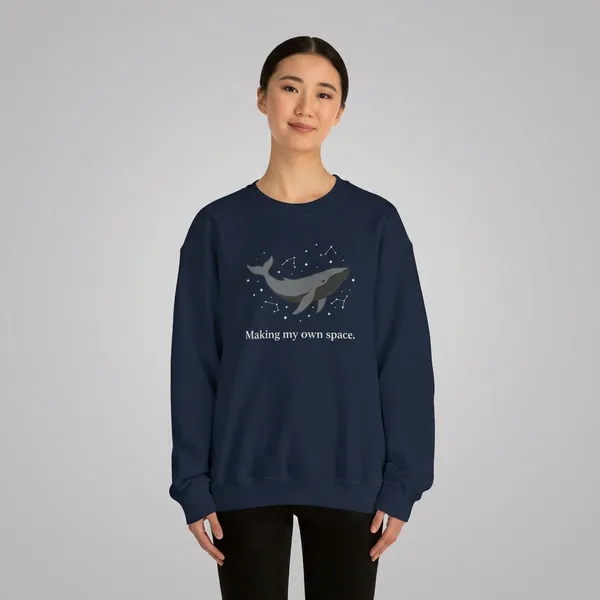 Making_My_Own_Space_Oversized_Sweatshirt_Navy_Blue