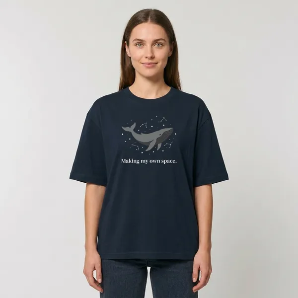 Making_My_Own_Space_Oversized_Classic_T_Shirt_Navy_Blue
