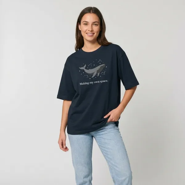 Making_My_Own_Space_Oversized_Classic_T_Shirt_Navy_Blue