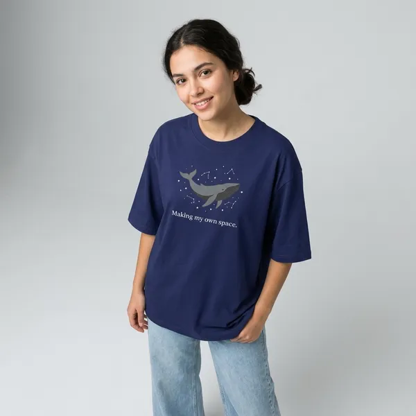 Making_My_Own_Space_Oversized_Classic_T_Shirt_Royal_Blue