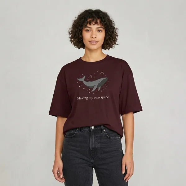 Making_My_Own_Space_Oversized_Classic_T_Shirt_Maroon