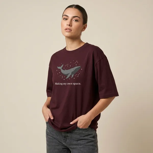 Making_My_Own_Space_Oversized_Classic_T_Shirt_Maroon