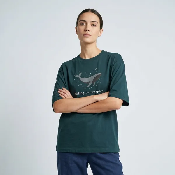 Making_My_Own_Space_Oversized_Classic_T_Shirt_Petrol_Blue