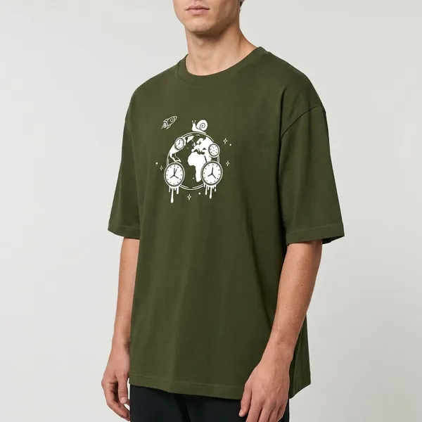 World_Time_Oversized_T_Shirt_Olive_Green