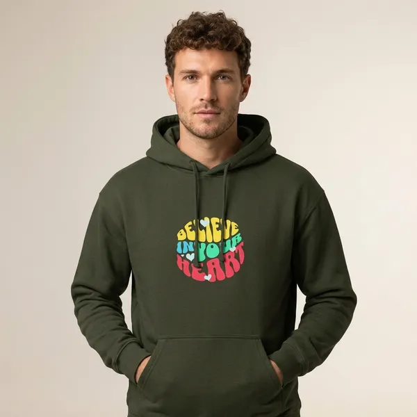 Believe_In_Your_Heart_Unisex_Hoodie_Olive_Green