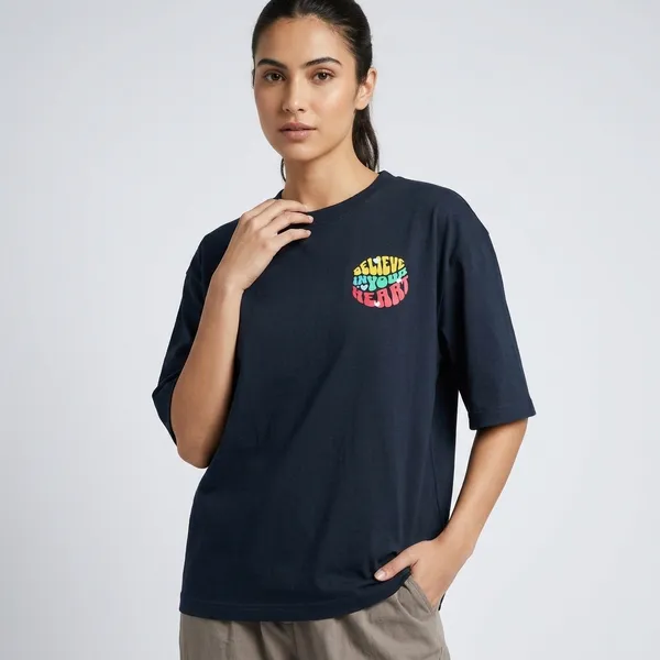 Believe_In_Your_Heart_Oversized_T_Shirt_Navy_Blue