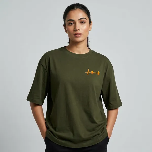 Gym_Is_Life_Oversized_T_Shirt_Olive_Green