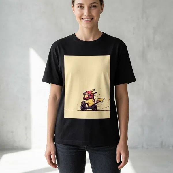 Cute_Rider_Classic_T_Shirt_Black