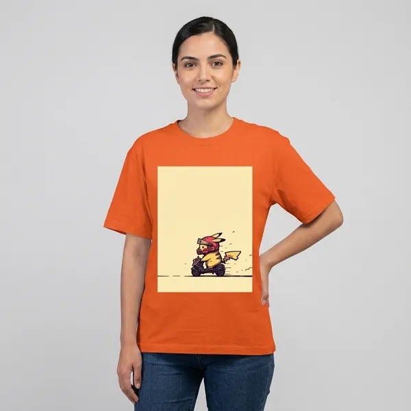 Cute_Rider_Classic_T_Shirt_Orange