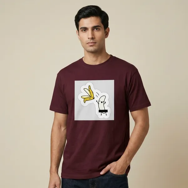 Cool_Banana_Classic_T_Shirt_Maroon