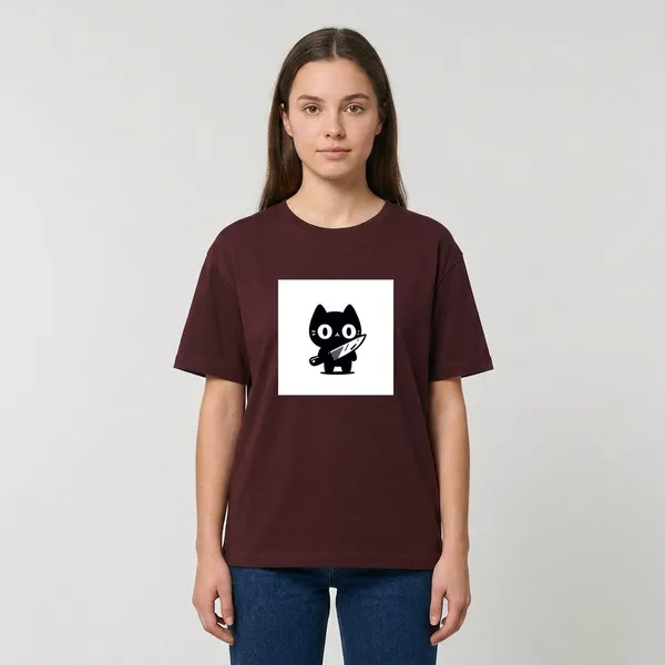 Killer_Cat_Classic_T_Shirt_Maroon