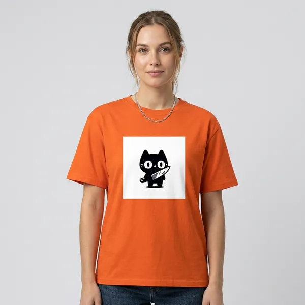 Killer_Cat_Classic_T_Shirt_Orange