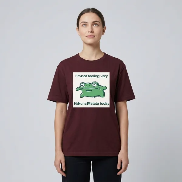 Hakuna_Matata_Classic_T_Shirt_Maroon