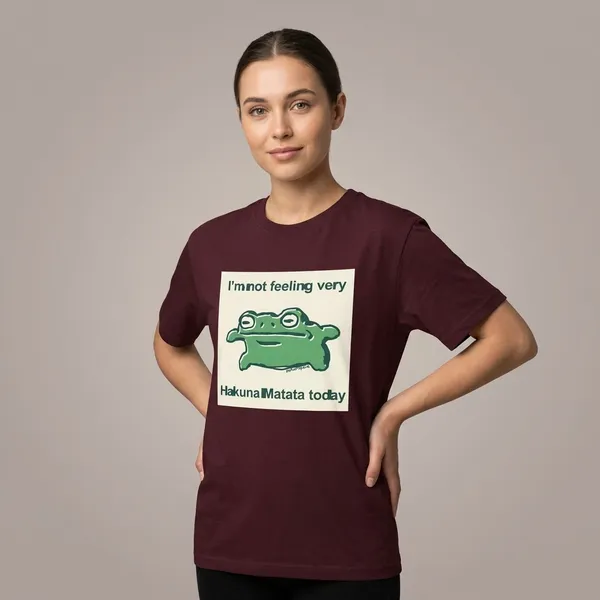 Hakuna_Matata_Classic_T_Shirt_Maroon