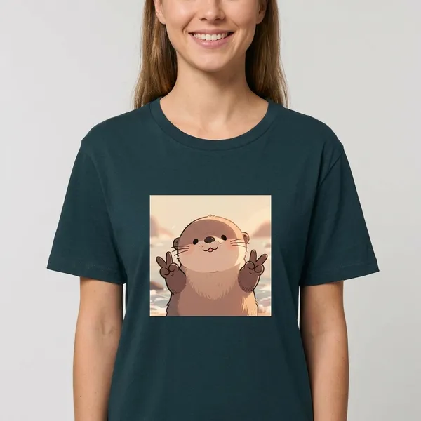 Overloaded_Cuteness_Classic_T_Shirt_Petrol_Blue