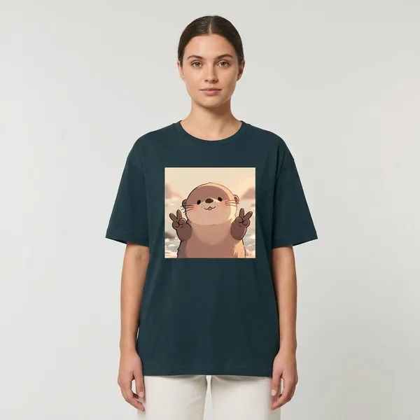 Overloaded_Cuteness_Classic_T_Shirt_Petrol_Blue