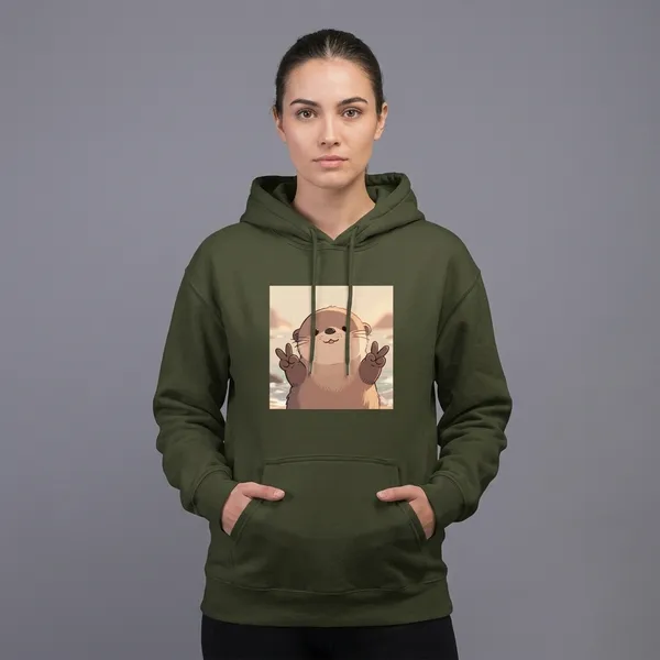 Overloaded_Cuteness_Hoodie_Olive_Green