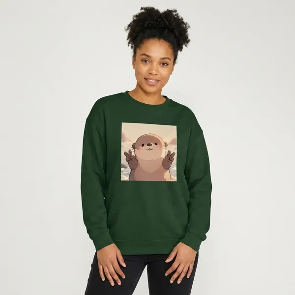 Overloaded_Cuteness_Oversized_Sweatshirt_Bottle_Green