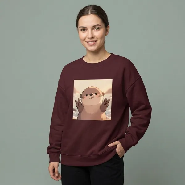 Overloaded_Cuteness_Oversized_Sweatshirt_Maroon